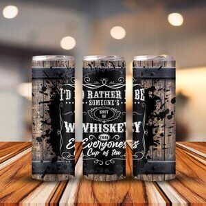 20oz Wood Grain Whiskey Men's Stainless Steel Tumbler